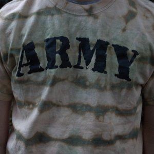 Bleach Dyed ARMY T-Shirt